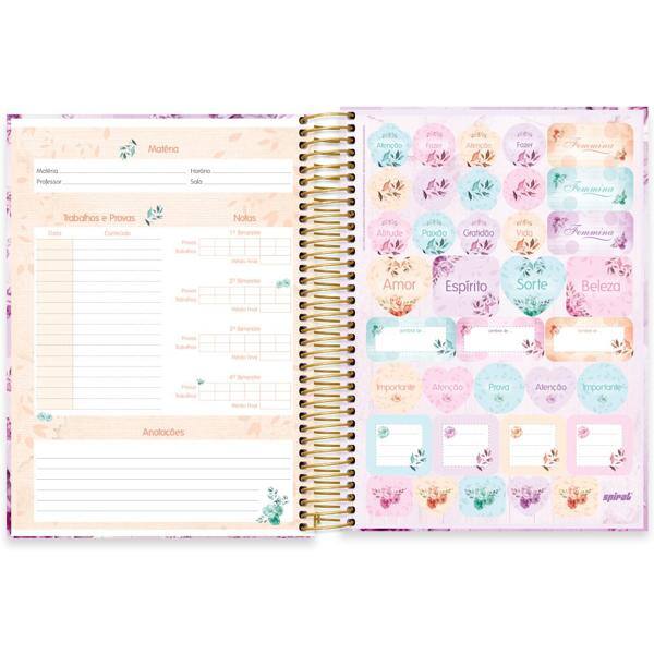 Caderno universitário capa dura, 10x1, 160 folhas, Femmina, 2369788, Spiral Fem - PT 1 UN