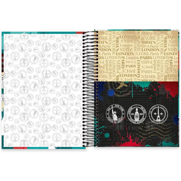 Caderno universitário capa dura, 10x1, 160 folhas, Hard Cover, 2348912, Spiral Har - PT 1 UN