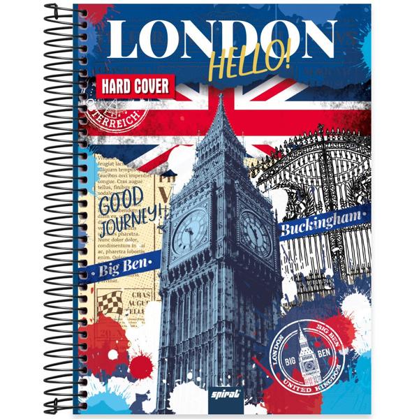 Caderno universitário capa dura, 10x1, 160 folhas, Hard Cover, 2348929, Spiral Har - PT 1 UN