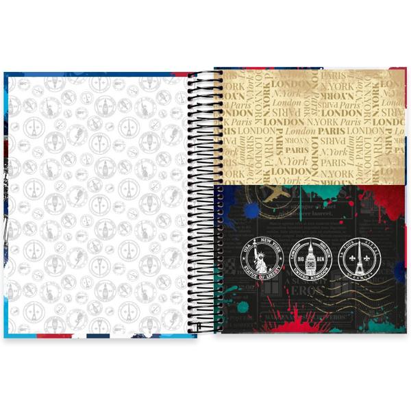 Caderno universitário capa dura, 10x1, 160 folhas, Hard Cover, 2348929, Spiral Har - PT 1 UN