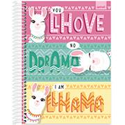 Caderno universitário capa dura, 10x1, 160 folhas, Lhama, 2369825, Spiral Ten - PT 1 UN