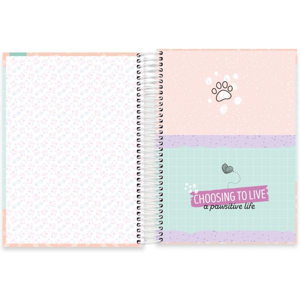 Caderno universitário capa dura, 10x1, 160 folhas, My Pet, 2348967, Spiral Pet - PT 1 UN