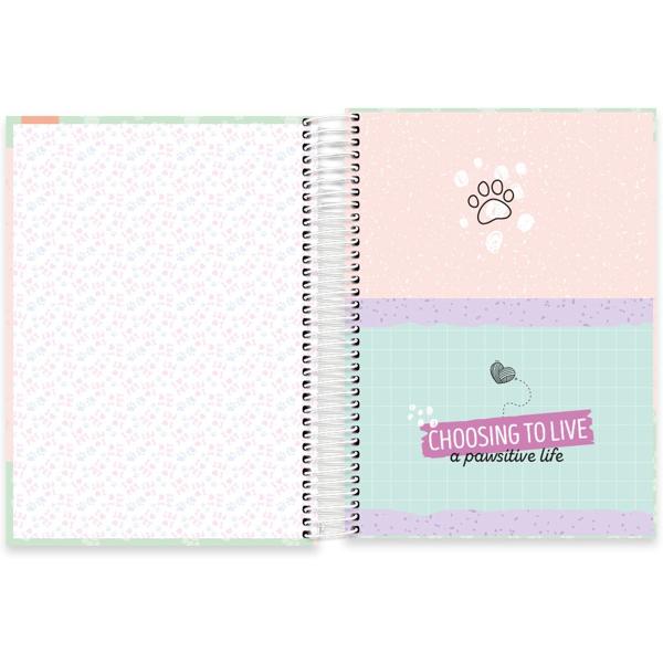 Caderno universitário capa dura, 10x1, 160 folhas, My Pet, 2348974, Spiral Pet - PT 1 UN