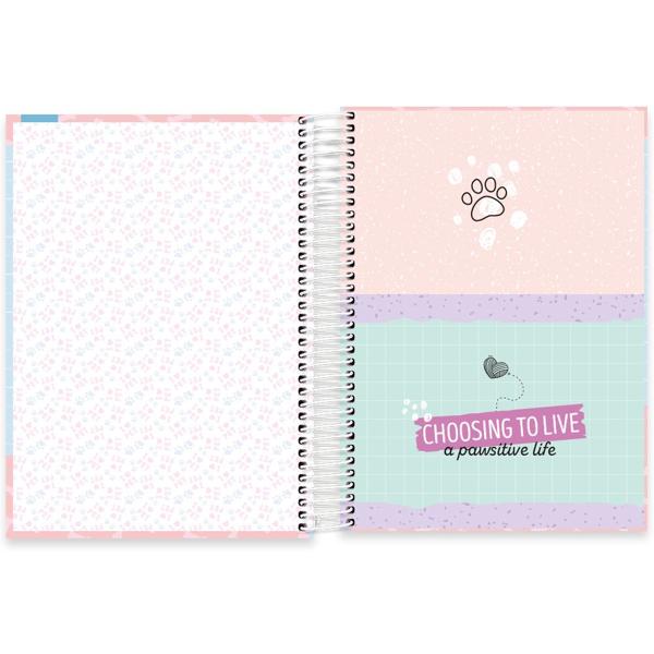 Caderno universitário capa dura, 10x1, 160 folhas, My Pet, 2348981, Spiral Pet - PT 1 UN