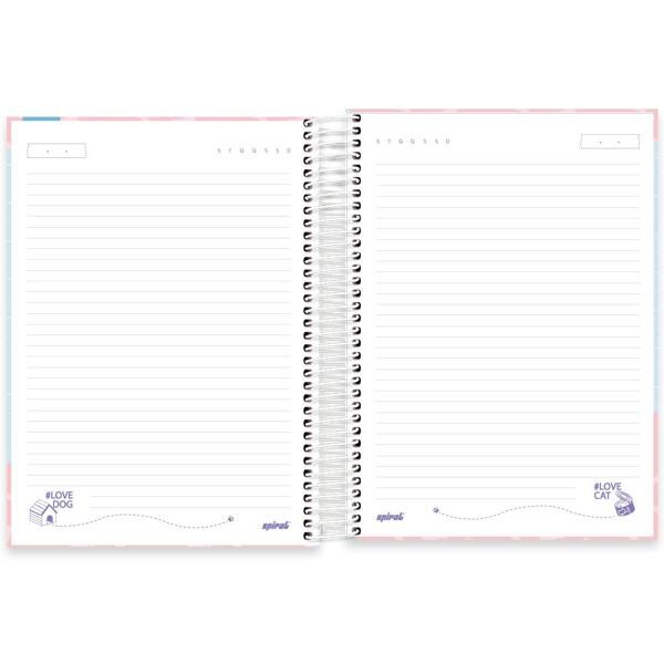 Caderno universitário capa dura, 10x1, 160 folhas, My Pet, 2348981, Spiral Pet - PT 1 UN