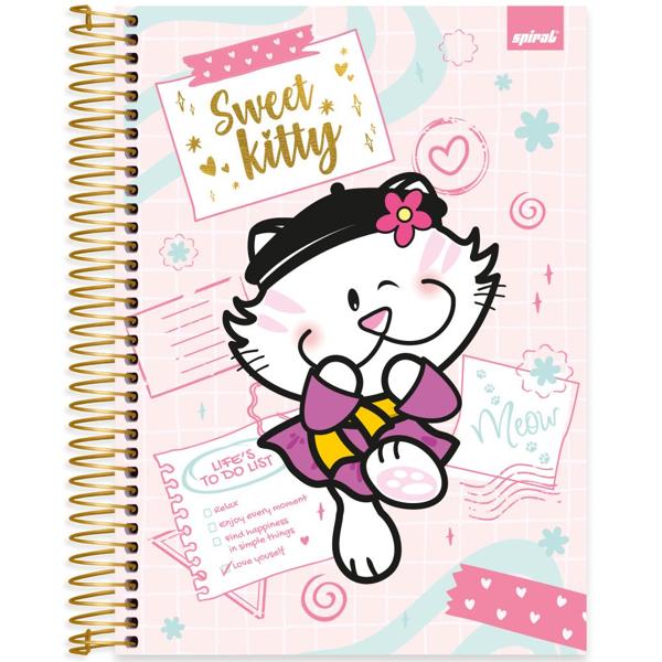 Caderno universitário capa dura, 10x1, 160 folhas, Pop Pet, 2349001, Spiral Pop - PT 1 UN