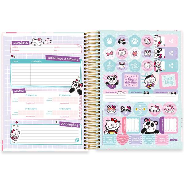 Caderno universitário capa dura, 10x1, 160 folhas, Pop Pet, 2349001, Spiral Pop - PT 1 UN