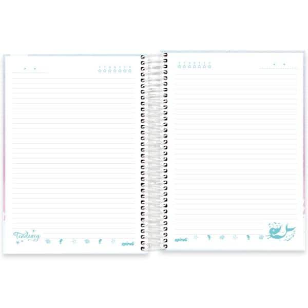 Caderno universitário capa dura, 10x1, 160 folhas, Sereia, 2371323, Spiral Ten - PT 1 UN