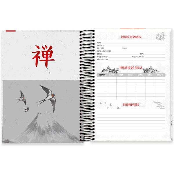 Caderno universitário capa dura, 10x1, 160 folhas, Zen, 2369863, Spiral Zen - PT 1 UN