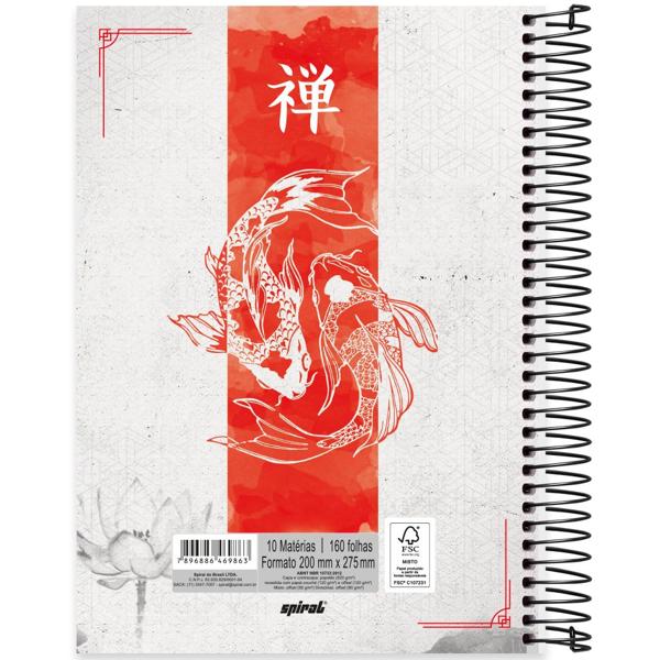 Caderno universitário capa dura, 10x1, 160 folhas, Zen, 2369863, Spiral Zen - PT 1 UN