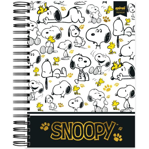 Caderno universitário capa dura, 10x1 160 folhas, Snoopy Pre, 2350229, Spiral Sno - PT 1 UN