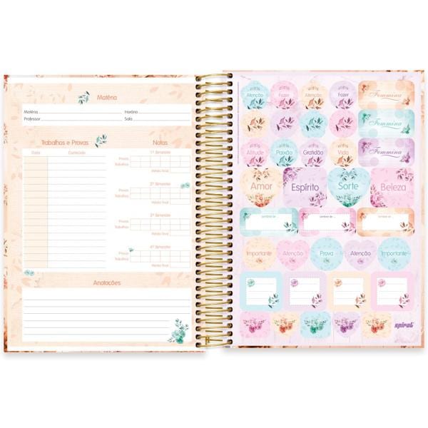 Caderno universitário capa dura, 15x1, 240 folhas, Femmina, 2369924, Spiral Fem - PT 1 UN