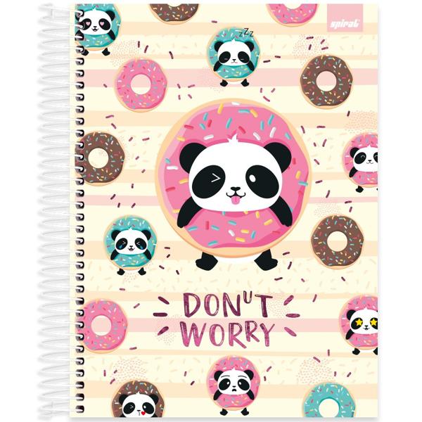 Caderno universitário capa dura, 15x1, 240 folhas, Panda, 2349117, Spiral Ten - PT 1 UN