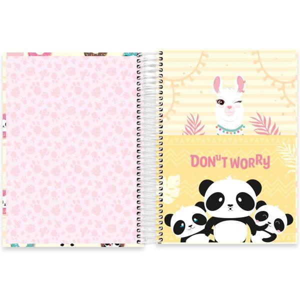 Caderno universitário capa dura, 15x1, 240 folhas, Panda, 2349117, Spiral Ten - PT 1 UN