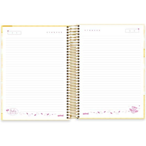 Caderno universitário capa dura, 20x1, 320 folhas, Corujinhas, 2349131, Spiral Cor - PT 1 UN