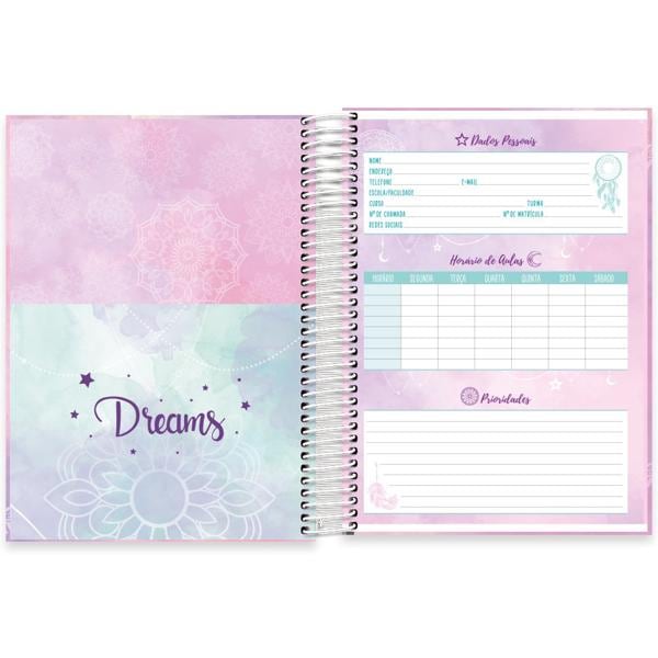 Caderno universitário capa dura, 20x1, 320 folhas, Dreams, 2370104, Spiral Dms - PT 1 UN