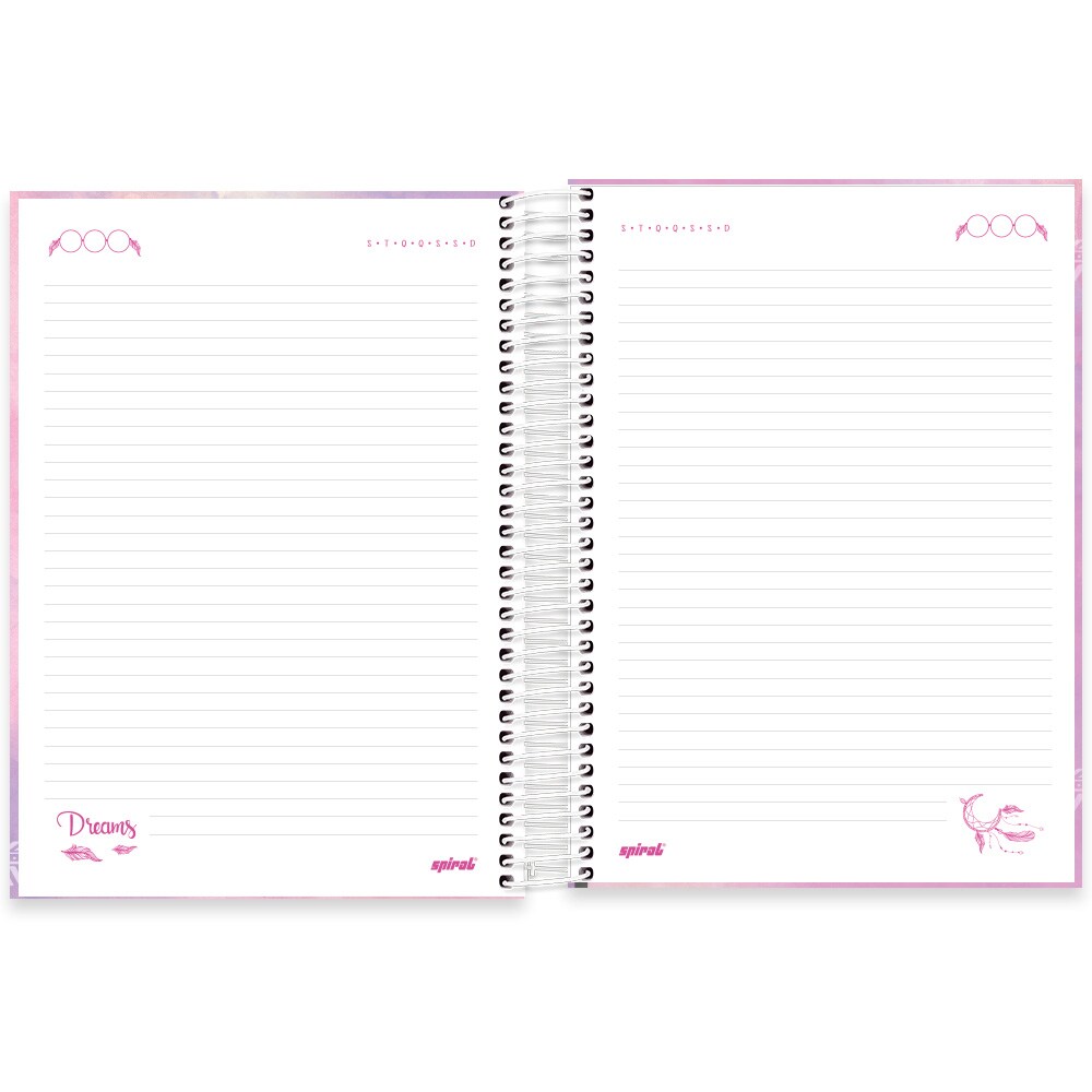 Caderno Universitário Capa Dura 20x1 320 Folhas Dreams 2370104 Spiral Dms Pt 1 Un 7008