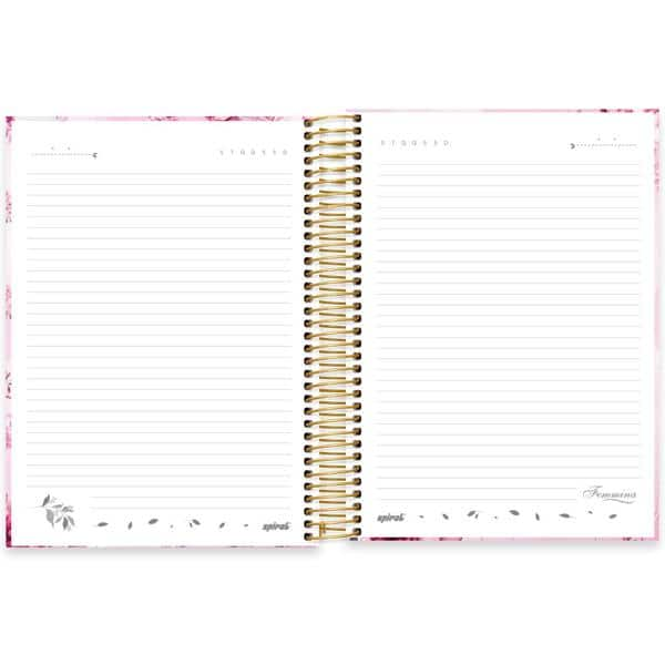 Caderno universitário capa dura, 20x1, 320 folhas, Femmina, 2349155, Spiral Fem - PT 1 UN