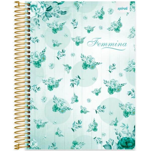 Caderno universitário capa dura, 20x1, 320 folhas, Femmina, 2370111, Spiral Fem - PT 1 UN