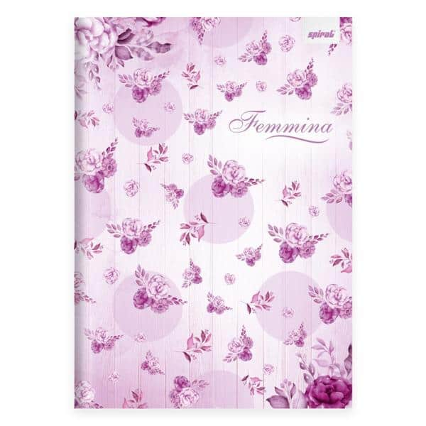 Caderno Universitário capa dura, Costurado, 80 folhas, Femmina, 2349254, Spiral Fem - PT 1 UN