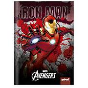 Caderno 1/4 Capa Dura Brochura Costurado 80 Folhas, Vingadores Avengers Marvel Homem de Ferro /Iron Man, Spiral, 2374027 - PT 1 UN