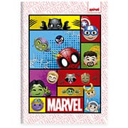 Caderno 1/4 Capa Dura Brochura Costurado 80 Folhas, Marvel Emoji, Spiral, 2374072 - PT 1 UN