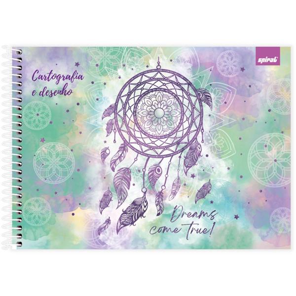 Caderno cartografia e desenho capa dura 48 folhas Dreams Come True, Spiral, 2350038- PT 1 UN