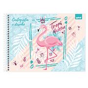 Caderno cartografia e desenho capa dura 80 folhas Tendency Flamingo, Spiral, 2349452 - PT 1 UN