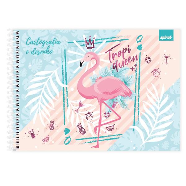 Caderno cartografia e desenho capa dura 80 folhas Tendency Flamingo, Spiral, 2349452 - PT 1 UN