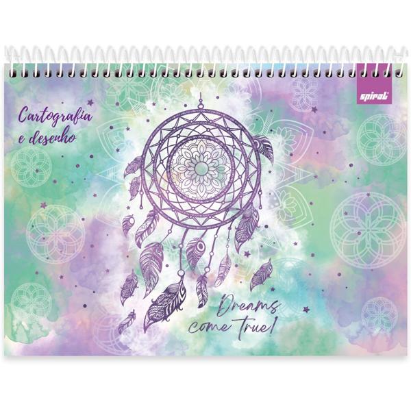 Caderno cartografia e desenho capa dura espiral superior 80 folhas Dreams Come True, Spiral 2349506 - PT 1 UN