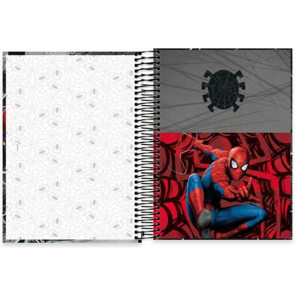 Caderno universitário capa dura, 20x1, 320 folhas, Homem Aranha Spiderman Marvel, 2333550, Spiral Mha - PT 1 UN