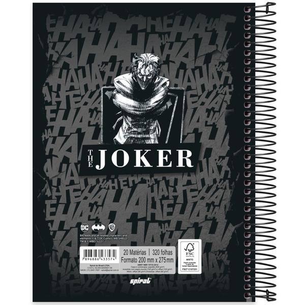 Caderno universitário capa dura, 20x1, 320 folhas, Joker, 2333574, Spiral Jok - PT 1 UN