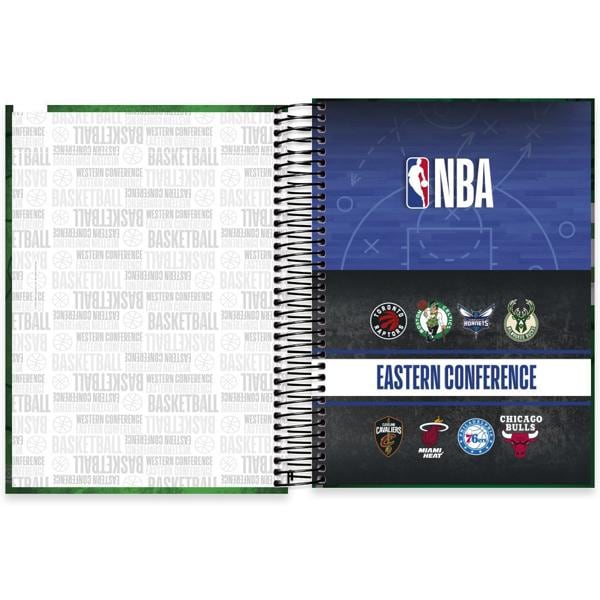 Caderno universitário capa dura, 20x1, 320 folhas, NBA, 2333598, Spiral Nba - PT 1 UN