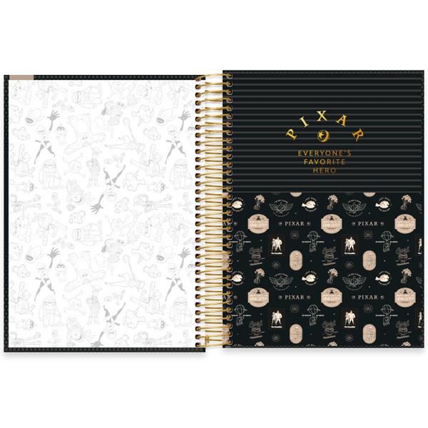 Caderno universitário capa dura, 20x1, 320 folhas, Pixar, 2333604, Spiral Px - PT 1 UN