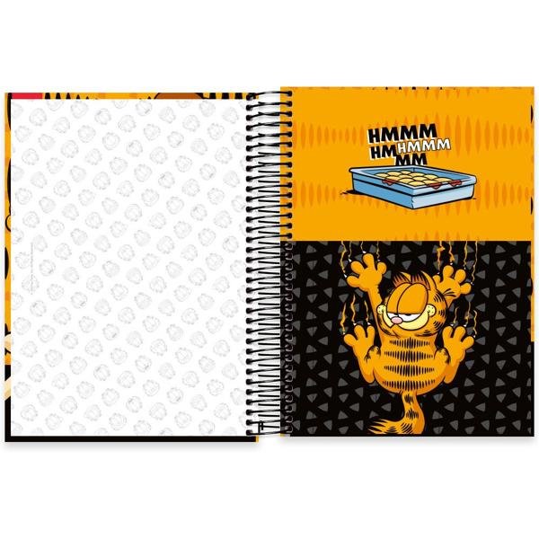 Caderno universitário capa dura, 15x1, 240 folhas, Garfield, 2333369, Spiral Gar - PT 1 UN