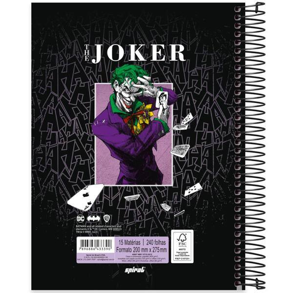 Caderno universitário capa dura, 15x1, 240 folhas, Joker, 2333390, Spiral Jok - PT 1 UN