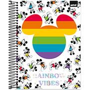 Caderno Universitário Capa Dura, 15x1, Mickey Disney Pride, 2372733, Spiral Mpr - PT 1 UN
