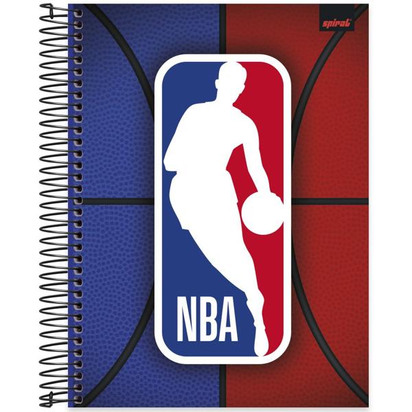 Caderno universitário capa dura, 15x1, 240 folhas, NBA, 2372740, Spiral Nba - PT 1 UN