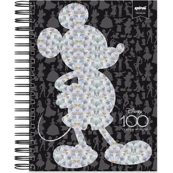 Caderno universitário capa dura, 10x1 160 folhas, Disney 100, Spiral 100 - PT 1 UN