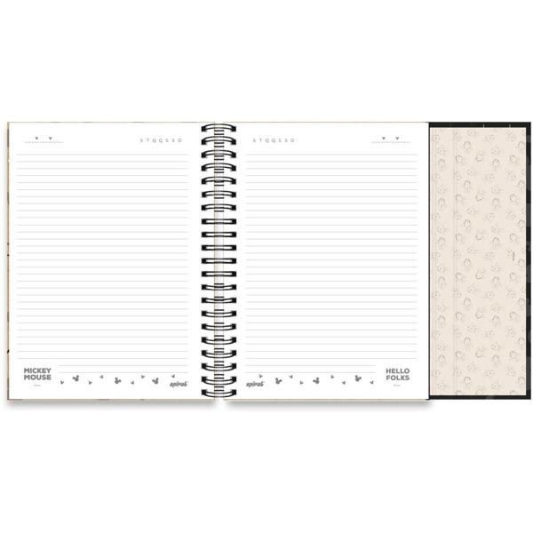 Caderno Universitário Capa Dura, 10x1, 160 Folhas, Disney Mickey Kraft, 2372641, Spiral Mik - PT 1 UN