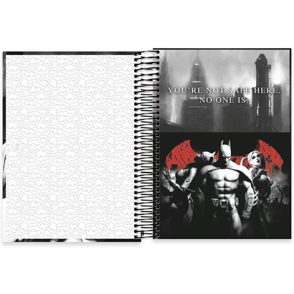 Caderno universitário capa dura, 20x1, 320 folhas, Batman Game, 2333499, Spiral Btg - PT 1 UN