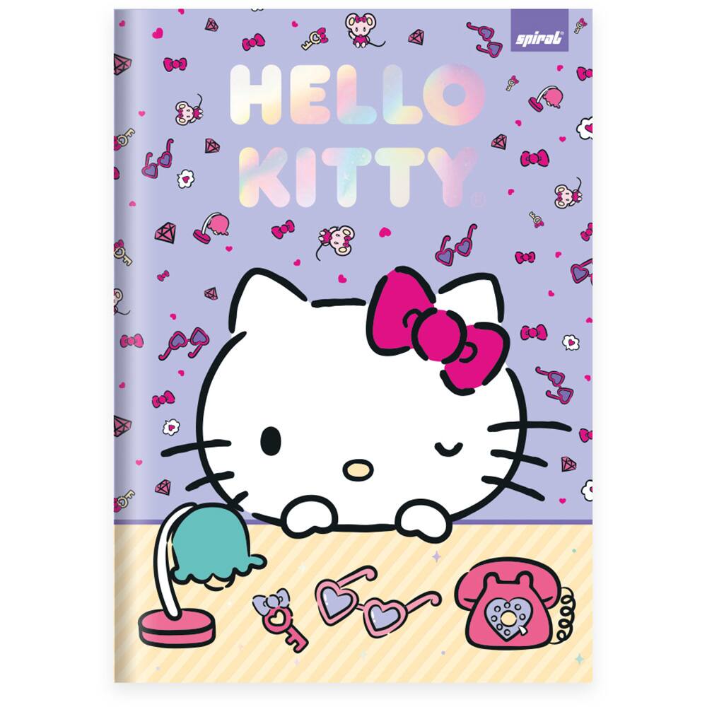 HELLO KITTY - Livro Pequeno para Colorir e 5 Lápis de Cera