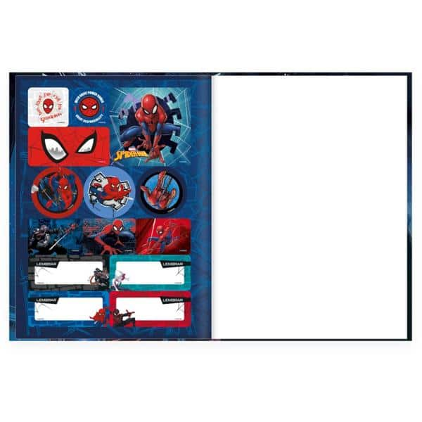 Caderno Universitário Capa Dura Brochura Costurado 80 Folhas, Homem Aranha Spiderman Marvel, 2333772, Spiral Mha - PT 1 UN