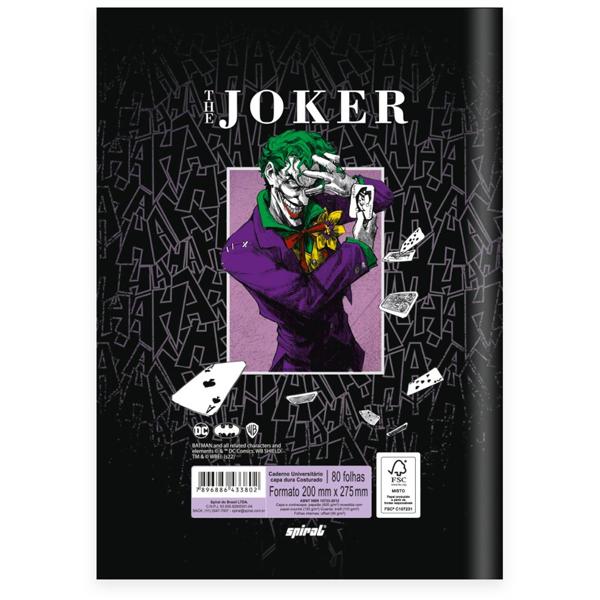 Caderno Universitário capa dura, Costurado, 80 folhas, Joker, 2333802, Spiral Jok - PT 1 UN