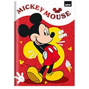 Caderno Universitário Capa Dura Brochura Costurado 1x1 80 Folhas Mickey Disney Clássico Spiral - PT 1 UN