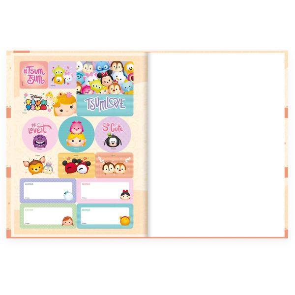 Caderno Universitário Capa Dura Brochura Costurado 80 Folhas, Tsum Tsum, 2373198, Spiral Tsum - PT 1 UN