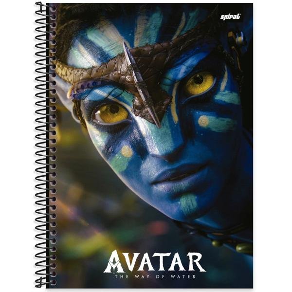 Caderno universitário capa dura, 1x1, 80 folhas, Avatar, 2350380, Spiral Ava - PT 1 UN
