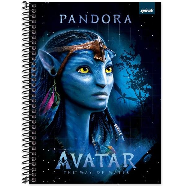 Caderno universitário capa dura, 1x1, 80 folhas, Avatar, 2350700, Spiral Ava- PT 1 UN