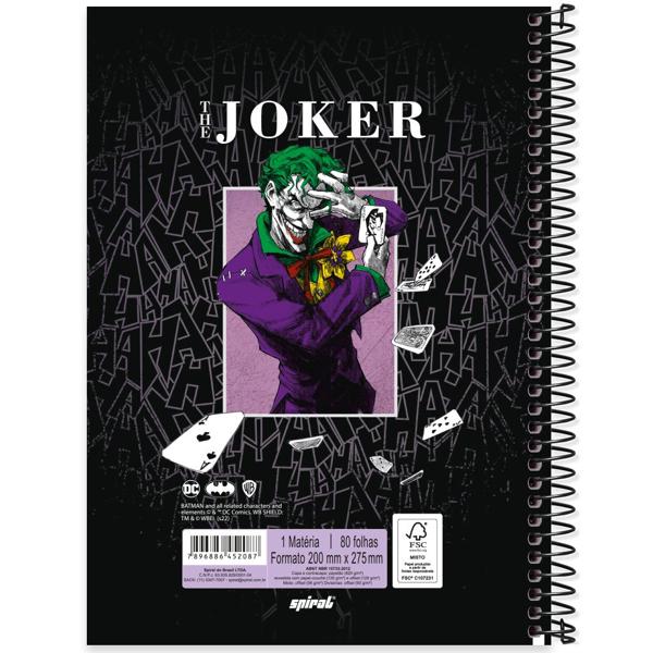 Caderno universitário capa dura, 1x1 80 folhas, Joker, 2352087, Spiral Jok - PT 1 UN