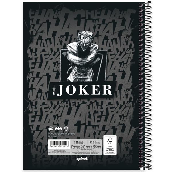 Caderno universitário capa dura, 1x1 80 folhas, Joker, 2332416, Spiral Jok - PT 1 UN